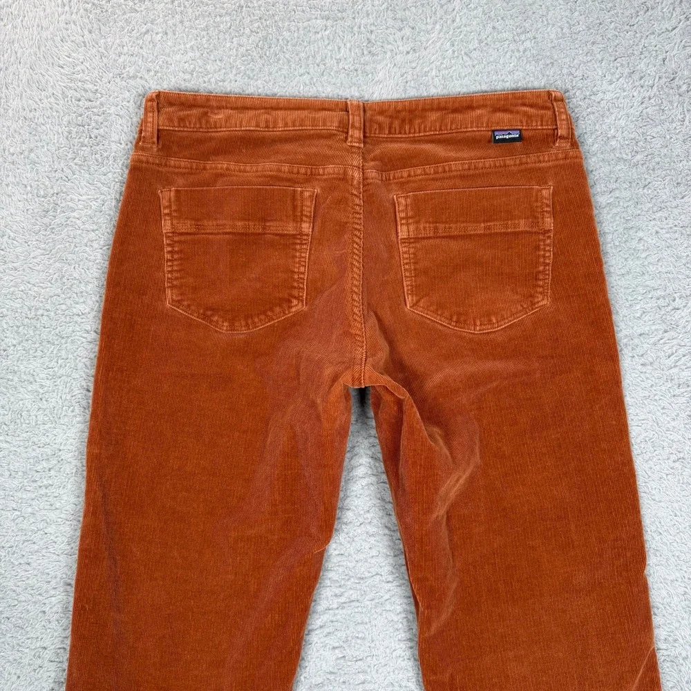 Patagonia Womens Organic Cotton Corduroy Pant Burnt Orange 28 Short Straight Leg - Picture 4 of 10